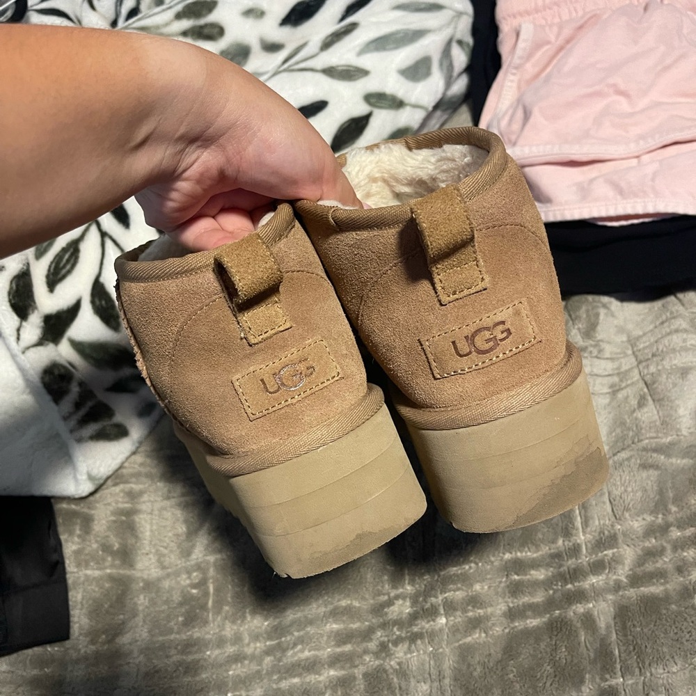 Classic Ultra Mini Platform Uggs In Chestnut - image 3